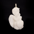 SVIJEĆA ANĐEO SA SRCEM BIJELI S GLITERIMA 6x4 CM
