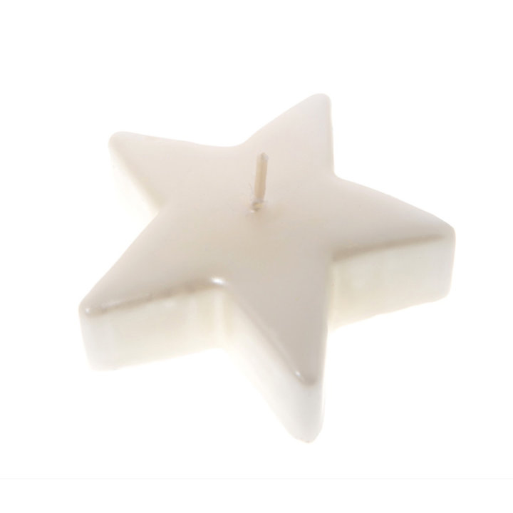 SVIJEĆA ZVIJEZDA 9x3 CM -BISERNO BIJELA