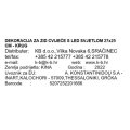 DEKORACIJA ZA ZID CVIJEĆE S LED SVJETLOM 27x25 CM - KRUG