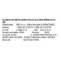 GLOBUS NA METALNOM STALKU ZLATNO-KREM 45x18 CM