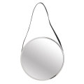 OGLEDALO ZIDNO OKRUGLO SREBRNO 38 CM