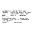 VAZA DEKORIRANA OREGON-ROSITA 50 CM
