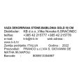 VAZA DEKORIRANA STONE-BABILONIA GOLD 50 CM