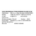 VAZA DEKORIRANA STONE-FIORENZA SILVER 50 CM