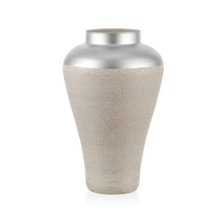 VAZA DEKORIRANA ZOE-FIORENZA SILVER 26 CM