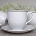 ŠALICE ZA KAVU S TANJURIĆIMA 6/1 PORCULAN 180 ML