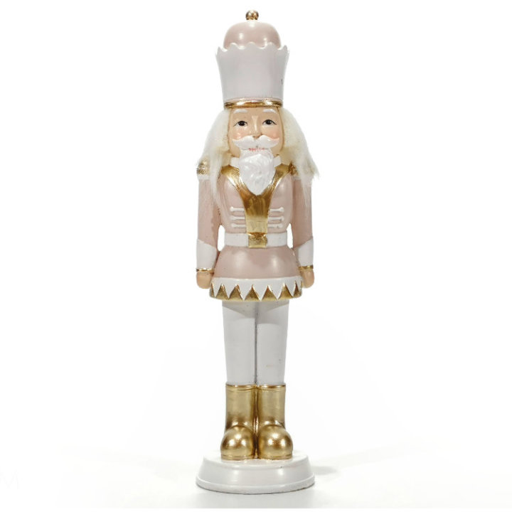 ORAŠAR FIGURA BOŽIĆNA 22 CM - BIJELO ROZI