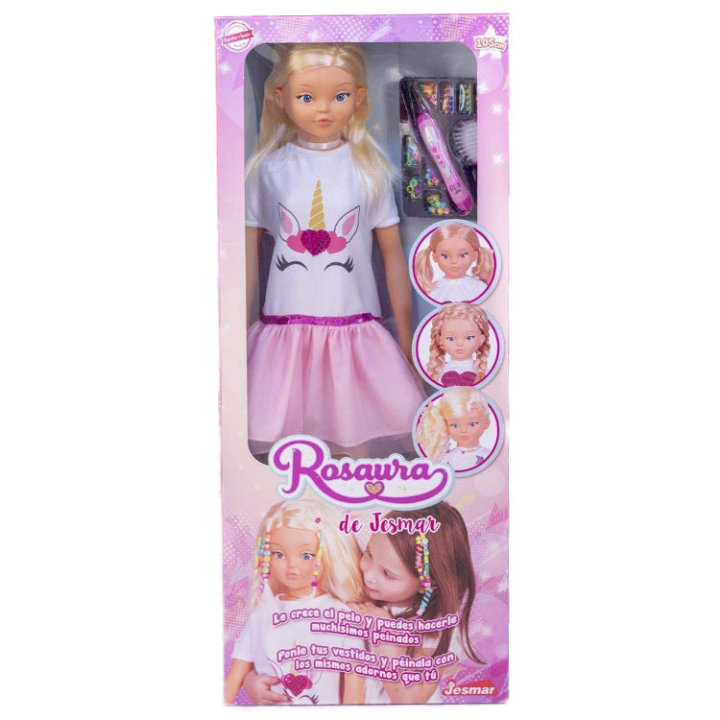 LUTKA ROSAURA 105 CM S PRIBOROM ZA UREĐIVANJE KOSE