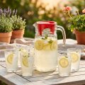 VRČ I ČAŠE RINGS SET ZA SOK 7 DIJELNI 1650 ML + 195 ML