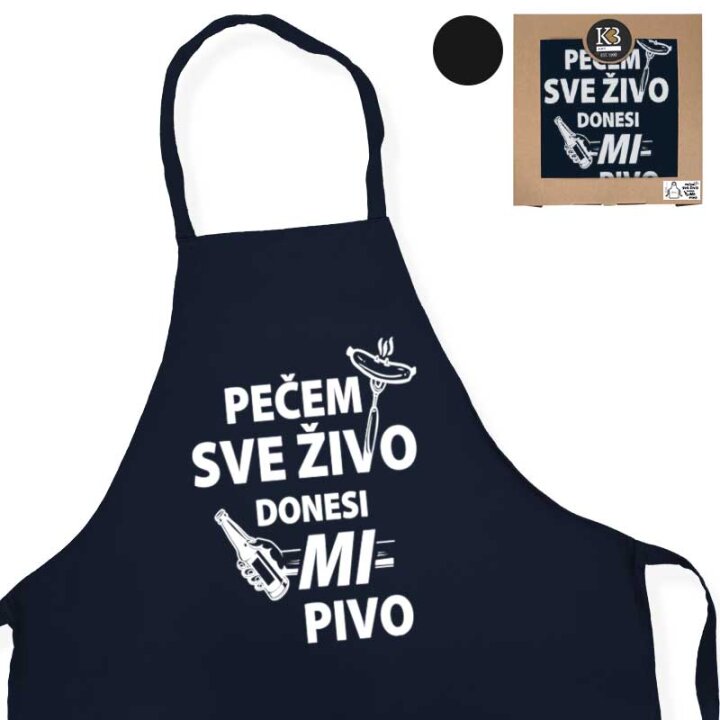 PREGAČA SA ŠALJIVIM NATPISOM MUŠKA Pečem sve živo donesi mi pivo