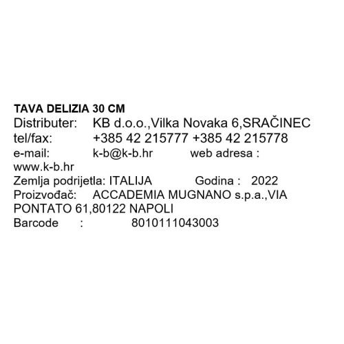 TAVA DELIZIA 30 CM
