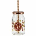 ČAŠA-POSUDA FRIENDLY S POKLOPCEM I SLAMKOM 450 ML - ROYAL COFFEE