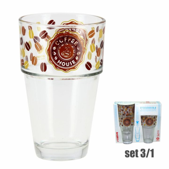 ČAŠE NADIA VISOKE 3/1 350 ML - ROYAL COFFEE