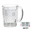 ŠALICE STAKLENE NADIA 2/1 310 ML - DEKOR ČIPKA
