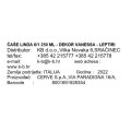 ČAŠE LINDA 6/1 250 ML - DEKOR VANESSA - LEPTIRI