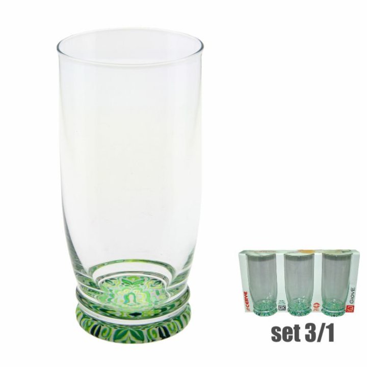 ČAŠE GIOVE VISOKE 3/1 420 ML - DEKORIRANO DNO