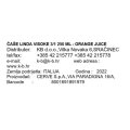 ČAŠE LINDA VISOKE 3/1 250 ML - ORANGE JUICE