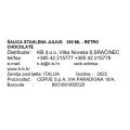 ŠALICA STAKLENA JULIUS  380 ML - RETRO CHOCOLATE