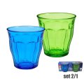 ČAŠE DURALEX PICARDIE 2/1 250 ML - PLAVA I ZELENA BOJA