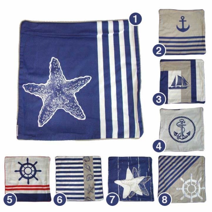 NAVLAKA ZA JASTUK MARITIME 44x44 CM SORT