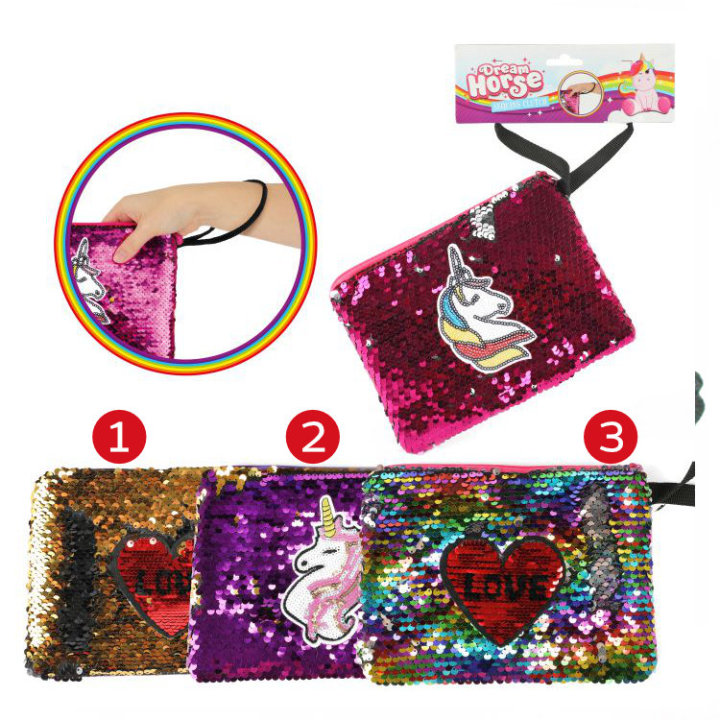 TORBICA-ETUI SEQUIN - DREAM HORSE 25,5x15,5 CM