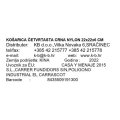 KOŠARICA ČETVRTASTA CRNA NYLON 22x22x6 CM