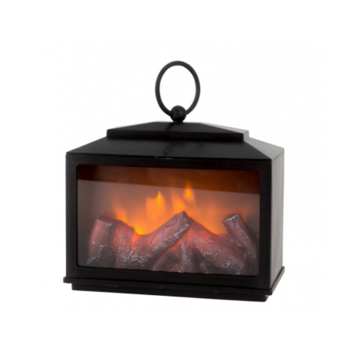 DEKORATIVNI KAMIN STOLNI SA SVJETLOM 18x18 CM