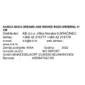 KASICA BOCA DREAMS AND WISHES ROZO-SREBRNA 31 CM