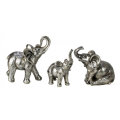 FIGURA SLON SJEDEĆA ILI STAJAĆA SREBRNA 13,5 -16 CM
