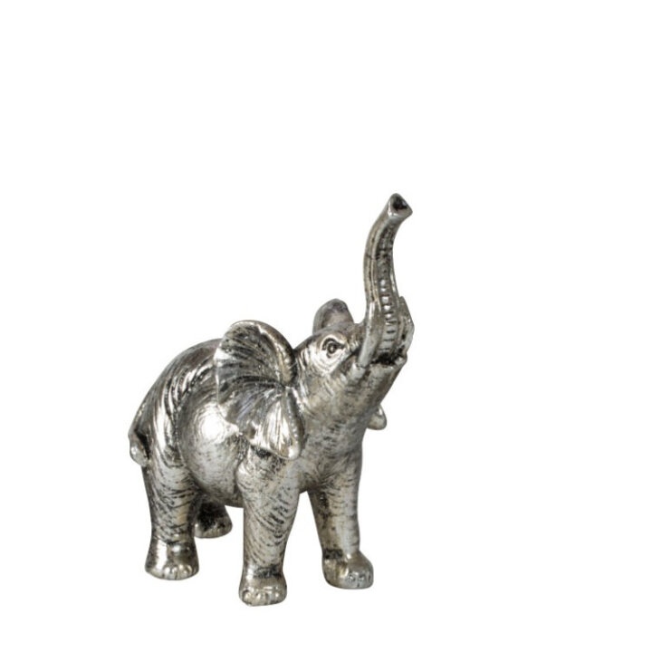 FIGURA SLON SJEDEĆA ILI STAJAĆA SREBRNA 13,5 -16 CM