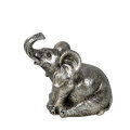 FIGURA SLON SJEDEĆA ILI STAJAĆA SREBRNA 13,5 -16 CM