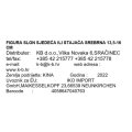 FIGURA SLON SJEDEĆA ILI STAJAĆA SREBRNA 13,5 -16 CM
