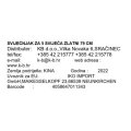 SVIJEĆNJAK ZA 5 SVIJEĆA ZLATNI 79 CM