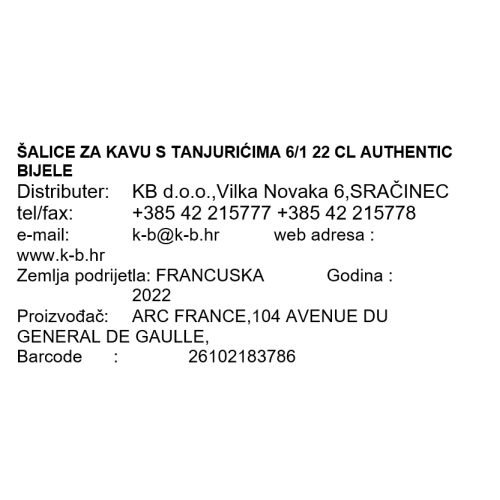 ZDJELA AUTHENTIC 24 CM BIJELA