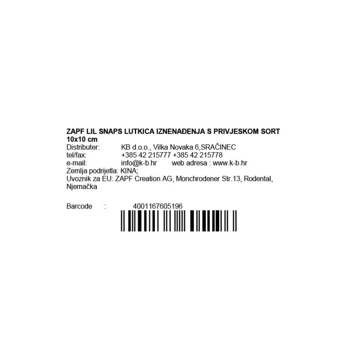 ZAPF LIL SNAPS LUTKICA IZNENAĐENJA S PRIVJESKOM
