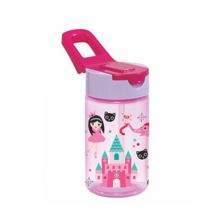 BOČICA SA SLAMKOM 430 ML DEKORIRANA - PRINCEZA