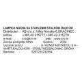 LAMPICA NOĆNA SA STAKLENIM STALKOM 36x20 CM