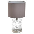 NOĆNA LAMPICA SA STALKOM METAL-PLEXI PROZIRNO-SIVA 40x20 CM