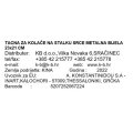 TACNA ZA KOLAČE NA STALKU SRCE METALNA BIJELA 23x21 CM