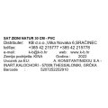 SAT ZIDNI NATUR 30 CM - PVC