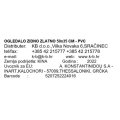OGLEDALO ZIDNO ZLATNO 50x35 CM - PVC