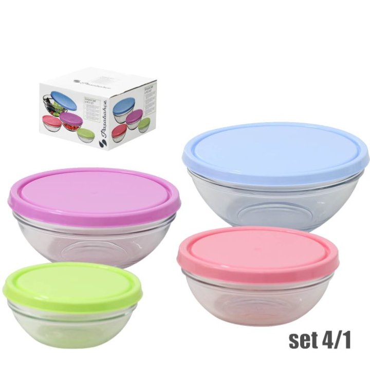POSUDE ZA HRANU S POKLOPCIMA 4/1 SNACK SET 14+17,2+20+23 CM