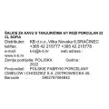 ŠALICE ZA KAVU S TANJURIĆIMA 6/1 ROZI PORCULAN 220 ML SOFIA
