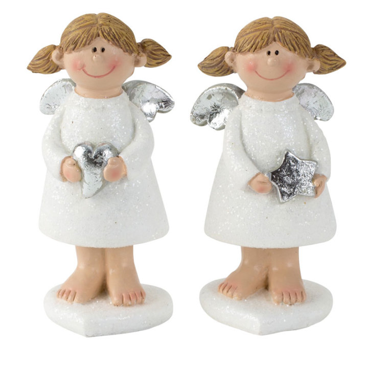 ANĐEO FIGURA SA SRCEM I ZVIJEZDOM 9 CM