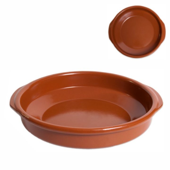 PEKAČ OKRUGLI KERAMIČKI SMEĐI 32 CM