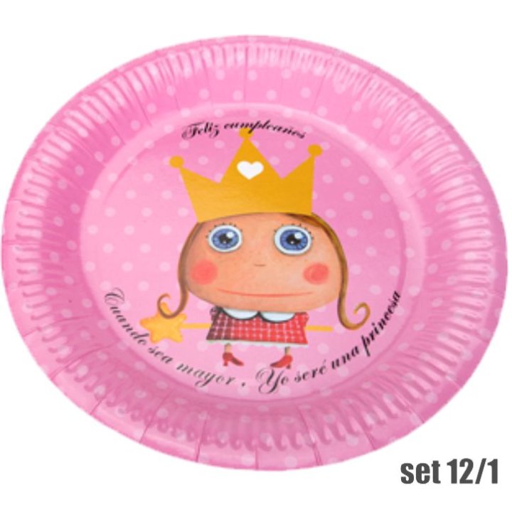 TANJURIĆI PAPIRNATI DJEČJI 18 CM - PRINCEZA 12/1