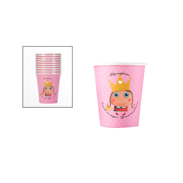 ČAŠE PAPIRNATE DJEČJE 260 ML - PRINCEZA 12/1