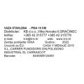 VAZA STAKLENA  - PISA 19 CM
