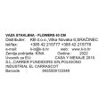 VAZA STAKLENA - FLOWERS 40 CM