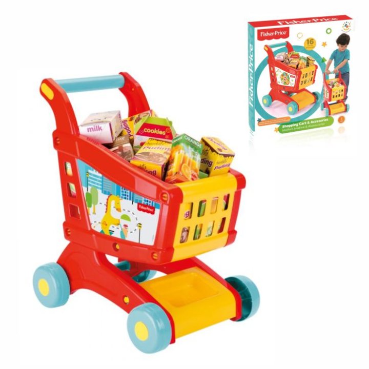 KOLICA ZA KUPOVINU FISHER PRICE S PRIBOROM 48x40x30 CM